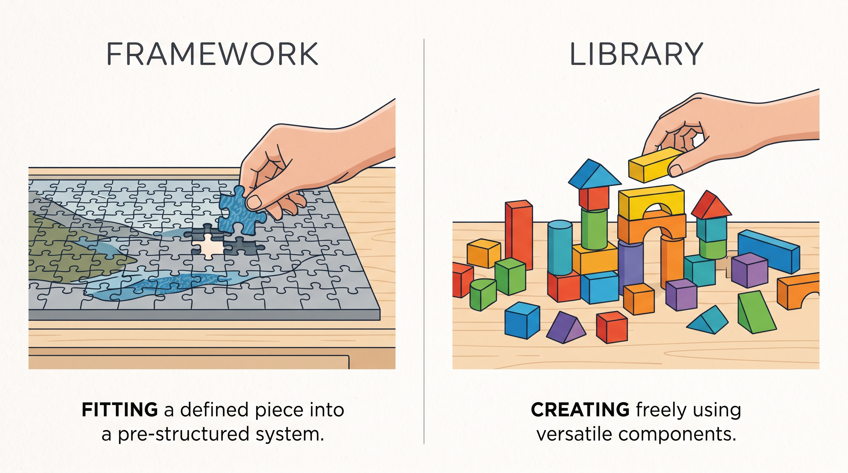 Framework vs Library: Key Differences Every Beginner Should Know